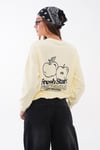 Kadın Sırt Baskı Detaylı Bisiklet Yaka Sweatshirt 265118 -