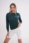 Kadın Sırt Baskı Detaylı Bisiklet Yaka İki İplik Sweatshirt 245277 -