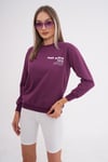 Kadın Sırt Baskı Detaylı Bisiklet Yaka İki İplik Sweatshirt 245277 -