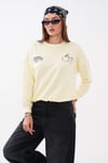 Kadın Sırt Baskı Detaylı Bisiklet Yaka Sweatshirt 265118 -