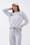 Kadın Sırt Baskı Detaylı Bisiklet Yaka Sweatshirt 265118 -