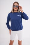 Kadın Sırt Baskı Detaylı Bisiklet Yaka İki İplik Sweatshirt 245277 -