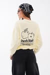 Kadın Sırt Baskı Detaylı Bisiklet Yaka Sweatshirt 265118 -