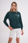 Kadın Sırt Baskı Detaylı Bisiklet Yaka İki İplik Sweatshirt 245277 -