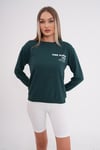 Kadın Sırt Baskı Detaylı Bisiklet Yaka İki İplik Sweatshirt 245277 -