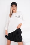 Kadın Sırt Baskı Detaylı Bisiklet Yaka İki İplik Sweatshirt 245277 -