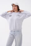 Kadın Sırt Baskı Detaylı Bisiklet Yaka Sweatshirt 265118 -