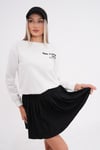 Kadın Sırt Baskı Detaylı Bisiklet Yaka İki İplik Sweatshirt 245277 -