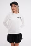 Kadın Sırt Baskı Detaylı Bisiklet Yaka İki İplik Sweatshirt 245277 -