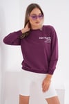 Kadın Sırt Baskı Detaylı Bisiklet Yaka İki İplik Sweatshirt 245277 -