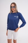 Kadın Sırt Baskı Detaylı Bisiklet Yaka İki İplik Sweatshirt 245277 -