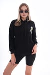 Kadın Sırt Baskı Detaylı Kapüşonlu Üç İplik Sweatshirt 245127 -