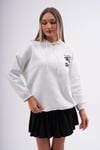Kadın Sırt Baskı Detaylı Kapüşonlu Üç İplik Sweatshirt 245128 -