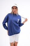 Kadın Sırt Baskı Detaylı Kapüşonlu Üç İplik Sweatshirt 245128 -