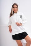 Kadın Sırt Baskı Detaylı Kapüşonlu Üç İplik Sweatshirt 245128 -