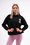 Kadın Sırt Baskı Detaylı Kapüşonlu Üç İplik Sweatshirt 245128 -