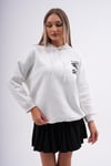 Kadın Sırt Baskı Detaylı Kapüşonlu Üç İplik Sweatshirt 245128 -