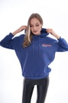 Kadın Sırt Baskı Detaylı Kapüşonlu Üç İplik Sweatshirt 245126 -