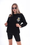 Kadın Sırt Baskı Detaylı Kapüşonlu Üç İplik Sweatshirt 245127 -