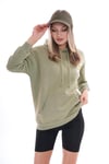 Kadın Sırt Baskı Detaylı Kapüşonlu Üç İplik Sweatshirt 245127 -