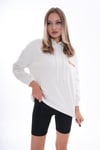 Kadın Sırt Baskı Detaylı Kapüşonlu Üç İplik Sweatshirt 245126 -