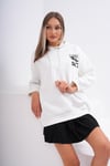 Kadın Sırt Baskı Detaylı Kapüşonlu Üç İplik Sweatshirt 245128 -