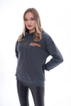 Kadın Sırt Baskı Detaylı Kapüşonlu Üç İplik Sweatshirt 245126 -