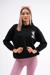 Kadın Sırt Baskı Detaylı Kapüşonlu Üç İplik Sweatshirt 245128 -