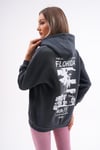 Kadın Sırt Baskı Detaylı Kapüşonlu Üç İplik Sweatshirt 245128 -