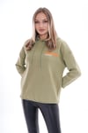 Kadın Sırt Baskı Detaylı Kapüşonlu Üç İplik Sweatshirt 245126 -