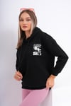 Kadın Sırt Baskı Detaylı Kapüşonlu Üç İplik Sweatshirt 245128 -