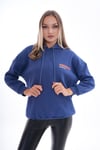 Kadın Sırt Baskı Detaylı Kapüşonlu Üç İplik Sweatshirt 245126 -