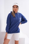 Kadın Sırt Baskı Detaylı Kapüşonlu Üç İplik Sweatshirt 245128 -