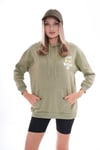 Kadın Sırt Baskı Detaylı Kapüşonlu Üç İplik Sweatshirt 245127 -