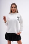 Kadın Sırt Baskı Detaylı Kapüşonlu Üç İplik Sweatshirt 245128 -
