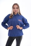Kadın Sırt Baskı Detaylı Kapüşonlu Üç İplik Sweatshirt 245126 -