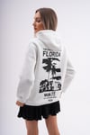 Kadın Sırt Baskı Detaylı Kapüşonlu Üç İplik Sweatshirt 245128 -
