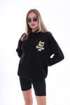 Kadın Sırt Baskı Detaylı Kapüşonlu Üç İplik Sweatshirt 245127 -