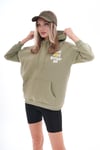 Kadın Sırt Baskı Detaylı Kapüşonlu Üç İplik Sweatshirt 245127 -