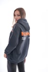Kadın Sırt Baskı Detaylı Kapüşonlu Üç İplik Sweatshirt 245126 -