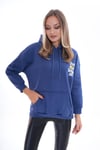Kadın Sırt Baskı Detaylı Kapüşonlu Üç İplik Sweatshirt 245127 -