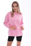 Kadın Sırt Baskı Detaylı Kapüşonlu Üç İplik Sweatshirt 245127 -