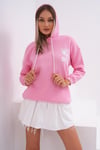 Kadın Sırt Baskı Detaylı Kapüşonlu Üç İplik Sweatshirt 245128 -