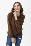 Kadın Sırt Baskı Detaylı Oversize Sweatshirt