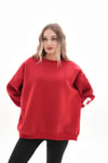 Kadın Sırt Baskı Detaylı Üç İplik Oversize Sweatshirt 245327 -