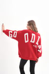 Kadın Sırt Baskı Detaylı Üç İplik Oversize Sweatshirt 245327 -
