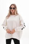 Kadın Sırt Baskı Detaylı Üç İplik Oversize Sweatshirt 245327 -