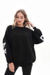 Kadın Sırt Baskı Detaylı Üç İplik Oversize Sweatshirt 245327 -