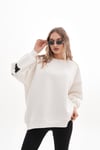 Kadın Sırt Baskı Detaylı Üç İplik Oversize Sweatshirt 245327 -