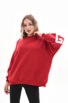 Kadın Sırt Baskı Detaylı Üç İplik Oversize Sweatshirt 245327 -